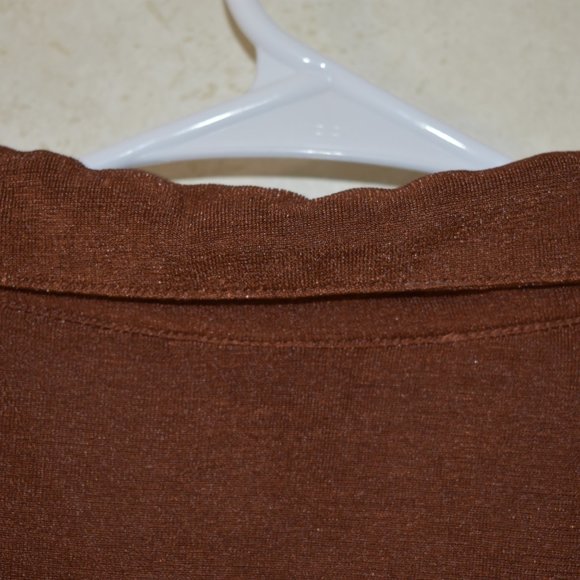 Rue 21 Brown Gathered Short sleeve Shirt Ruched Dress size - Picture 14 of 16